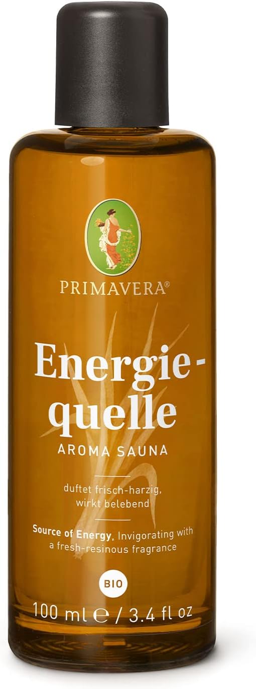 PRIMAVERA Energiequelle Aroma Sauna bio 100 ml – Saunaöl, Aromatherapie – frisch-harziger Duft – bel