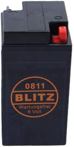 Blitz Gel Batterie 0811 6V/12AH 12A 6V 6 Volt Oldie Vespa Grand Sport Rally BMW Classic Line R25 R50