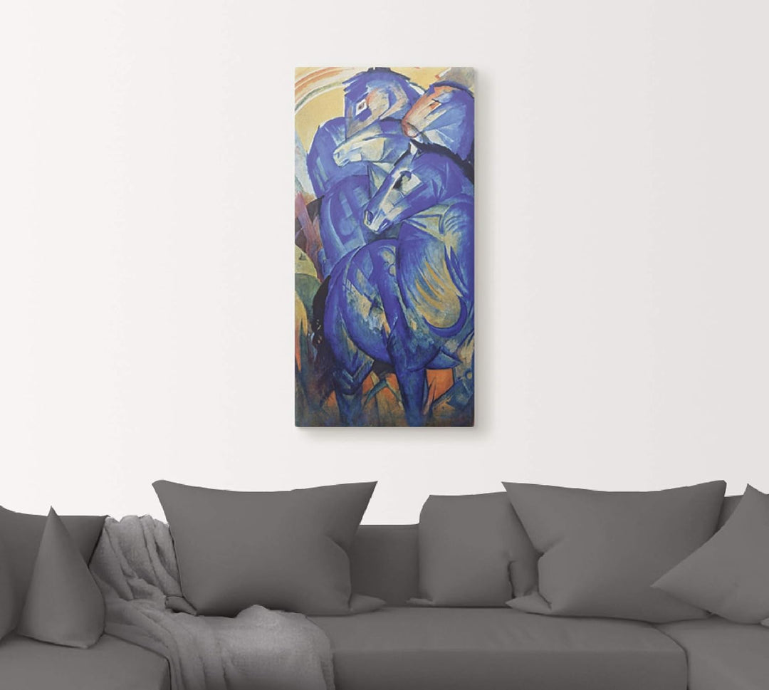ARTland Leinwandbild Wandbild Bild auf Leinwand 30x60 cm Wanddeko Abstrakte Kunst Tiere Turm der bla