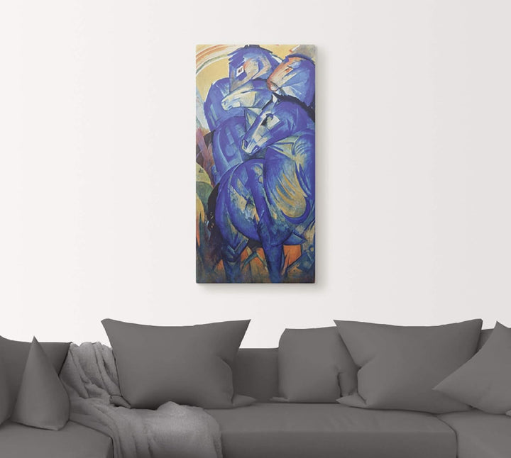 ARTland Leinwandbild Wandbild Bild auf Leinwand 30x60 cm Wanddeko Abstrakte Kunst Tiere Turm der bla