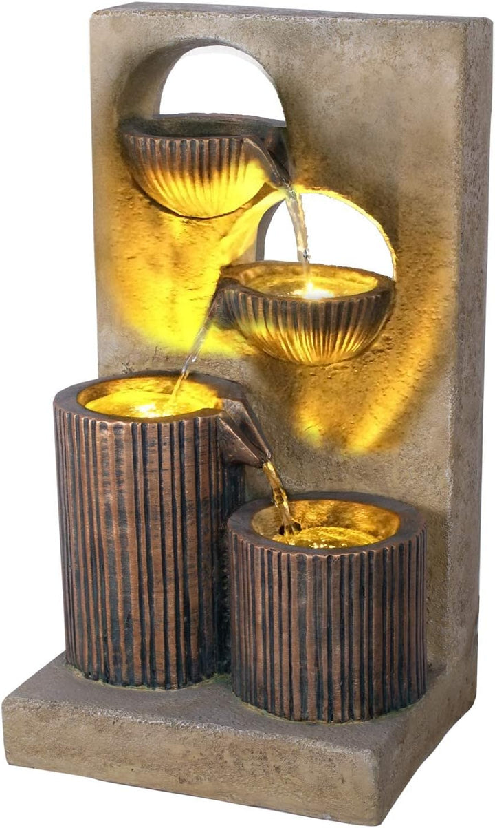 Gartenbrunnen Brunnen Zierbrunnen Zimmerbrunnen Springbrunnen Brunnen Aqua-Melody 230V Wasserfall Wa