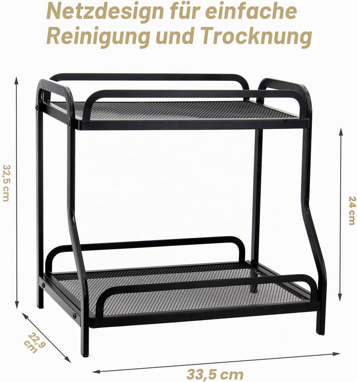 Badezimmer-Organizer mit 2 Ebenen, multifunktional, Make-up-Organizer, Regal und Küchenregal, Aufbew