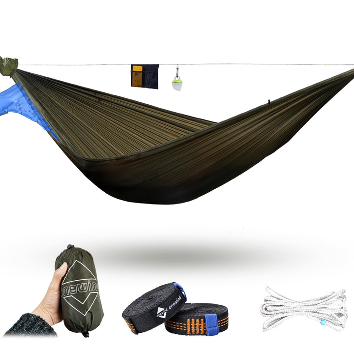 onewind Lange ultraleichte Campinghängematte für Backpacker, tragbar, kompakt, ideal für Wandern, Ca