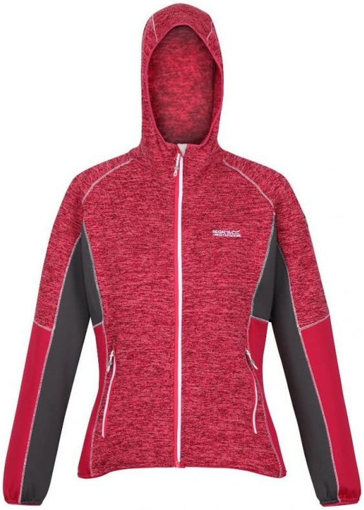 Regatta Strickfleecejacke Damen mit Kapuze 40 Schwarz, 40 Schwarz