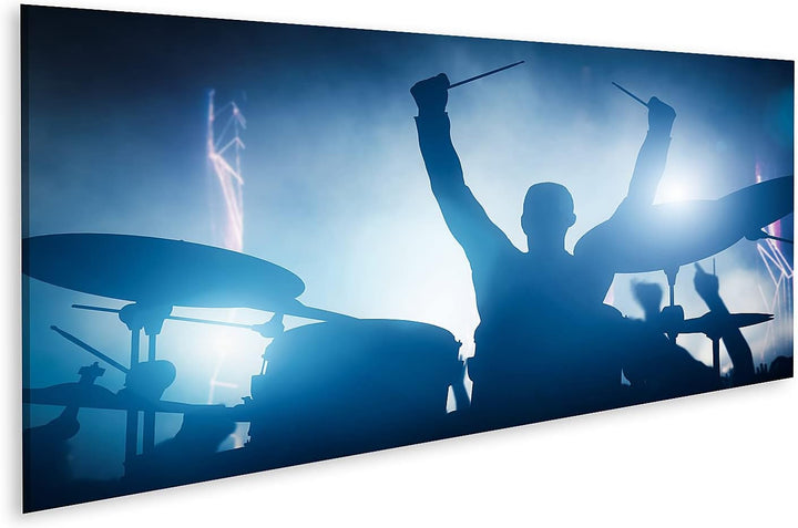 islandburner Bild auf Leinwand Schlagzeuger Spielen Am Schlagzeug Auf Musikkonzert Club Lichter Küns