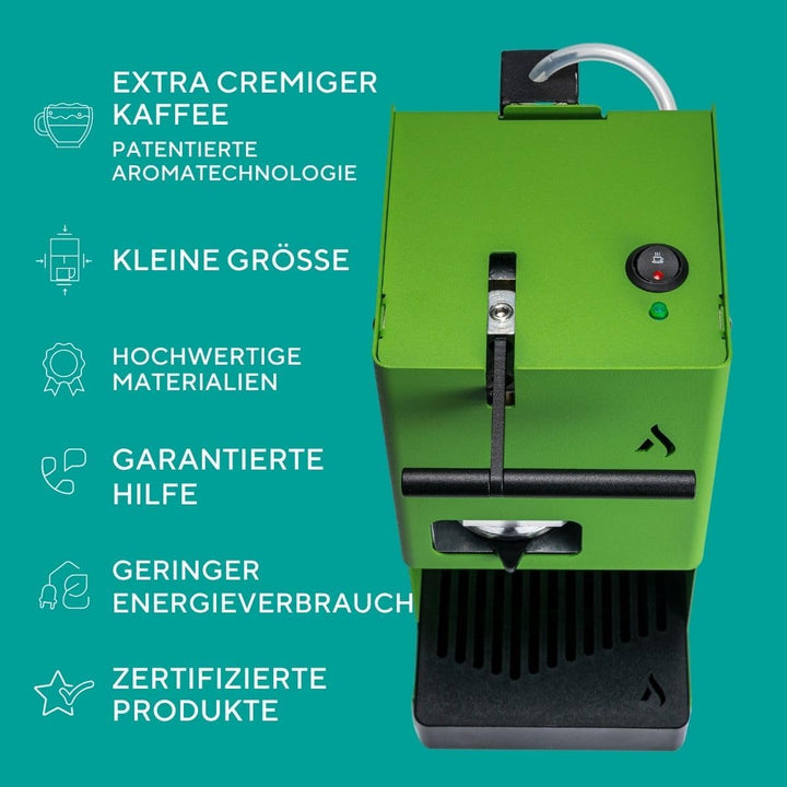 Aroma E.GO Kaffeepadmaschine für ESE-Pads 44 mm (weiss), Weiss