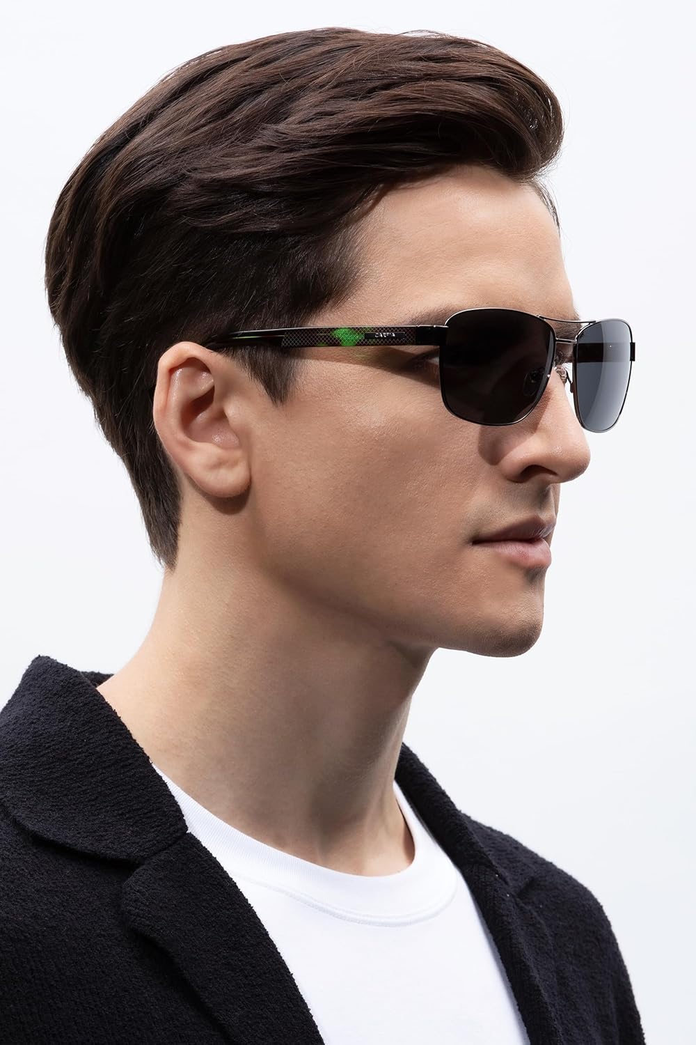 CARFIA Pilotenbrille Sonnenbrille Herren UV400 polarisierte Sportbrille mit ultraleichtem Metallrahm