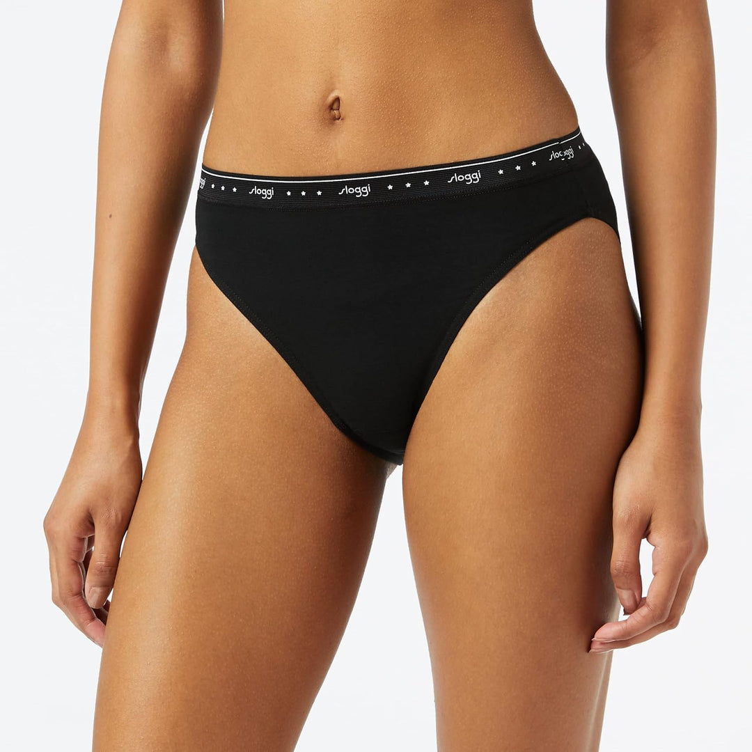 Sloggi Damen 24/7 100 H Tai 3p Slip (3er Pack) 42 Schwarz, 42 Schwarz