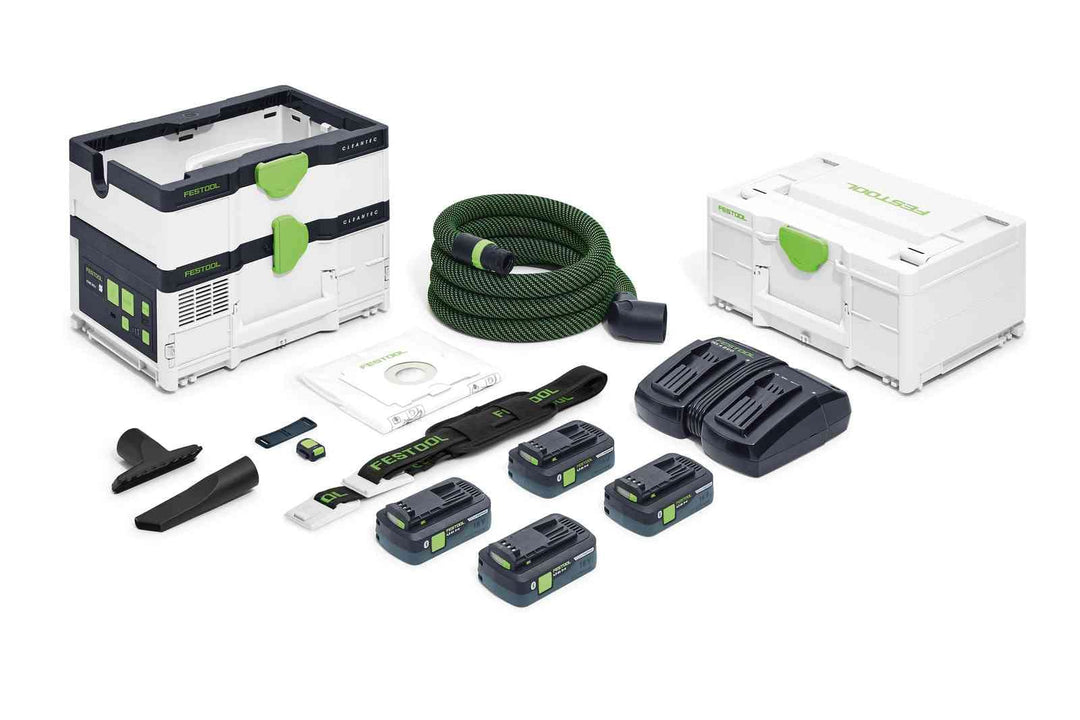 Festool Akku-Absaugmobil CTLC SYS HPC 4,0 I-Plus CLEANTEC (mit Hauptfilter, Filtersack, Saugschlauch