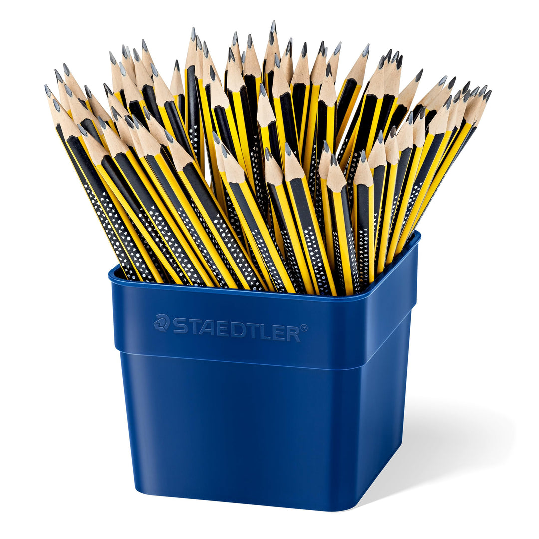 STAEDTLER Bleistift Noris, Hohe Bruchfestigkeit, ergonomische Dreikantform, Rutschfeste Soft-Oberflä