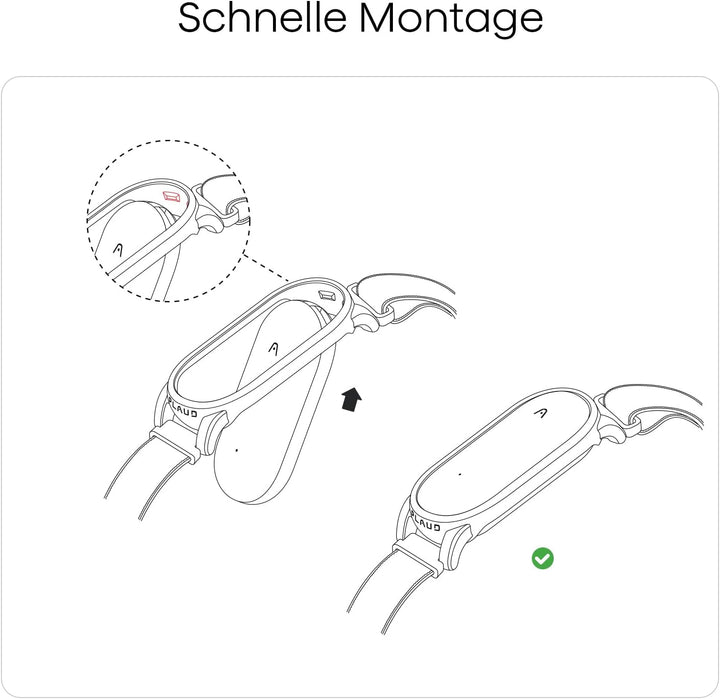 Plaud NotePin Ersatzarmbänder,für den NotePin KI-Sprachrekorder, Atmungsaktives Nylonband mit Klettv