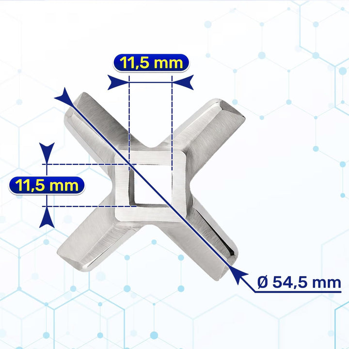 MONTERAL Fleischwolf Messer für Kenwood Garantie 10 Jahre 54 mm, 54 mm