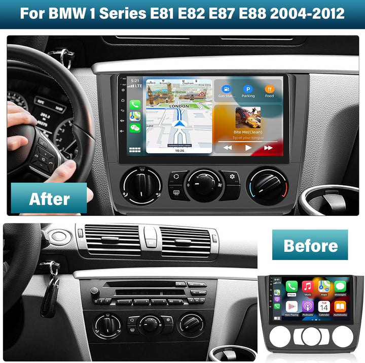 SIXTOP 2G+64G Android 13 Autoradio mit Bluetooth für BMW 1 Series E81 E82 E87 E88 2004-2012 mit Carp
