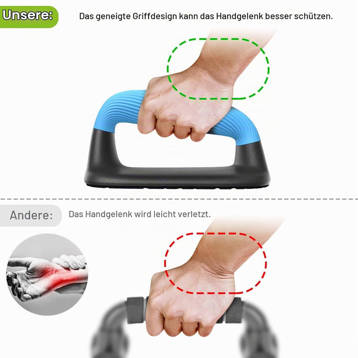 Kipika Liegestützgriffe, Push-up handles, Push-up bars aus Weichem Kunststoff, Anti-Rutsch-Polster a
