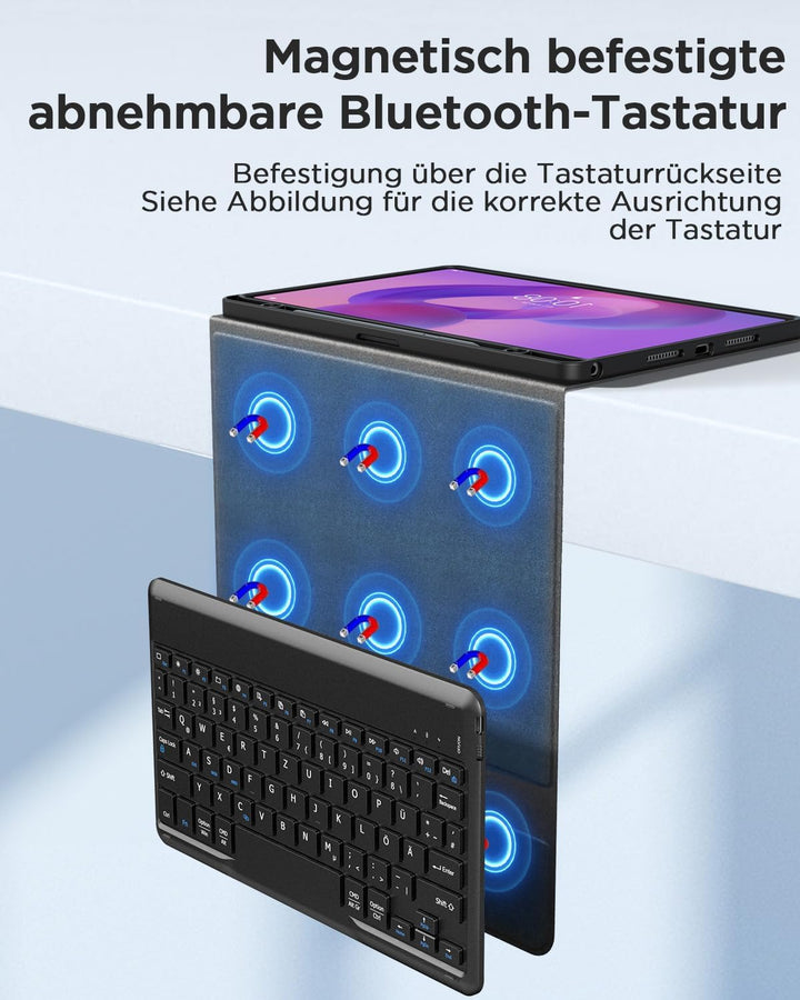 EasyAcc Tastatur Hülle Kompatibel mit Lenovo Idea Tab 11 Zoll Tablet 2025 (TB-336ZU/TB-336FU) mit Sc