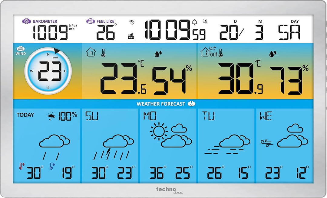 Technoline WD2500 XXL - alles rund ums Wetter auf dieser Station und via App auf dem Smartphone (iOS