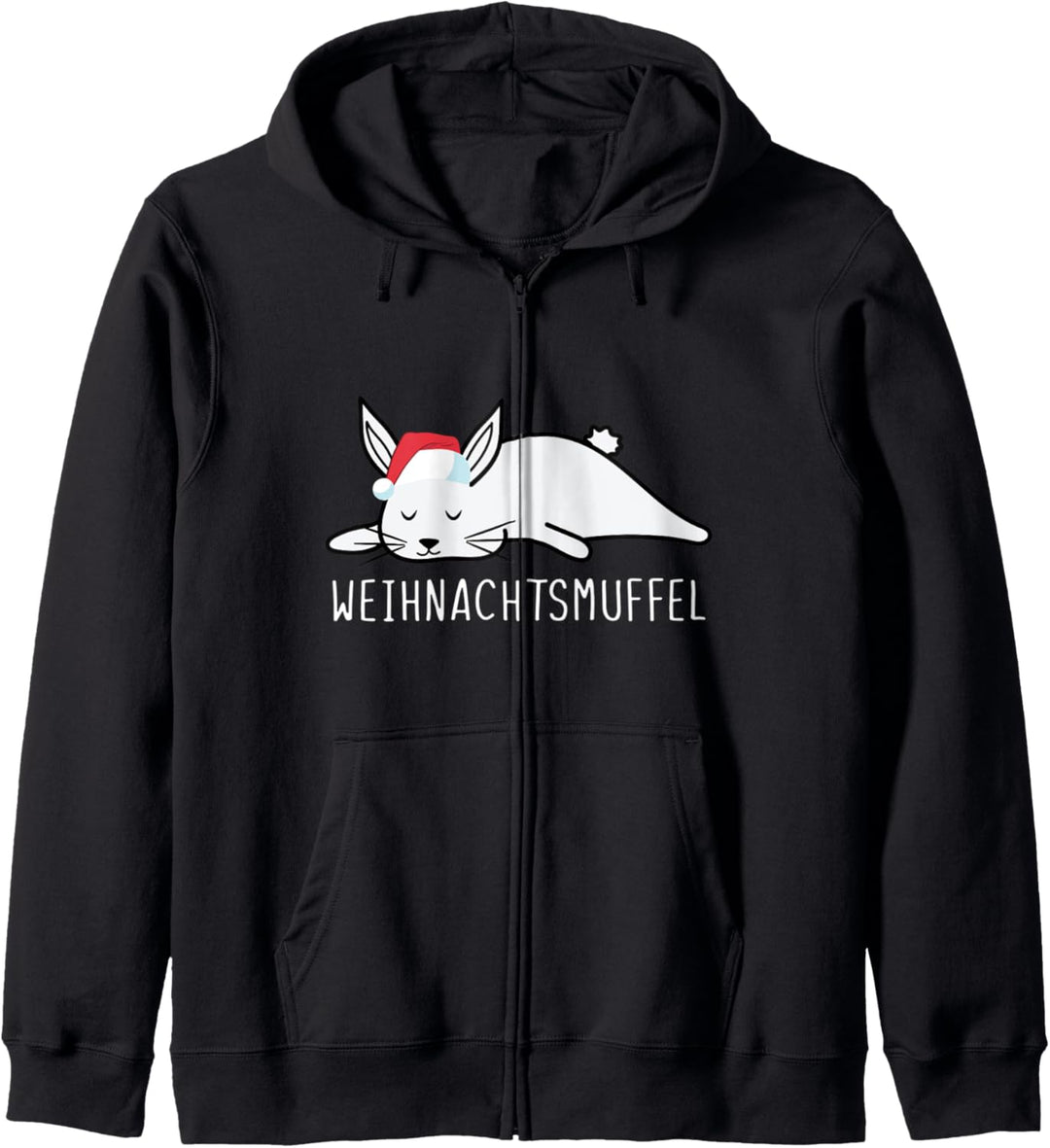 Kaninchen Weihnachtsmütze Hasen Weihnachten Weihnachtsmuffel Kapuzenjacke