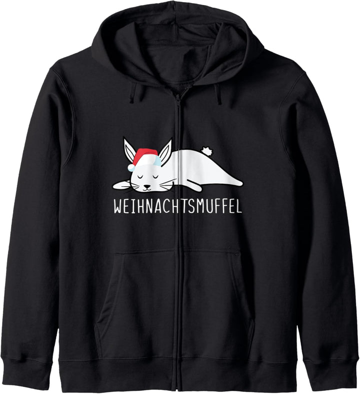 Kaninchen Weihnachtsmütze Hasen Weihnachten Weihnachtsmuffel Kapuzenjacke