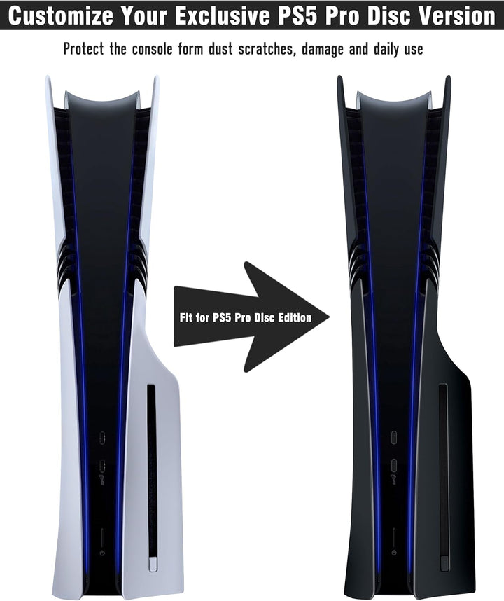 Joso Faceplate für PS5 Pro CD-ROM Version, Anti-Scratch staubdichtes Gehäuse Ersatz, Abdeckung Haut