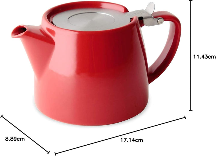 Forlife DD899RD Stump Teekanne, 530 ml, Rot Red, Red