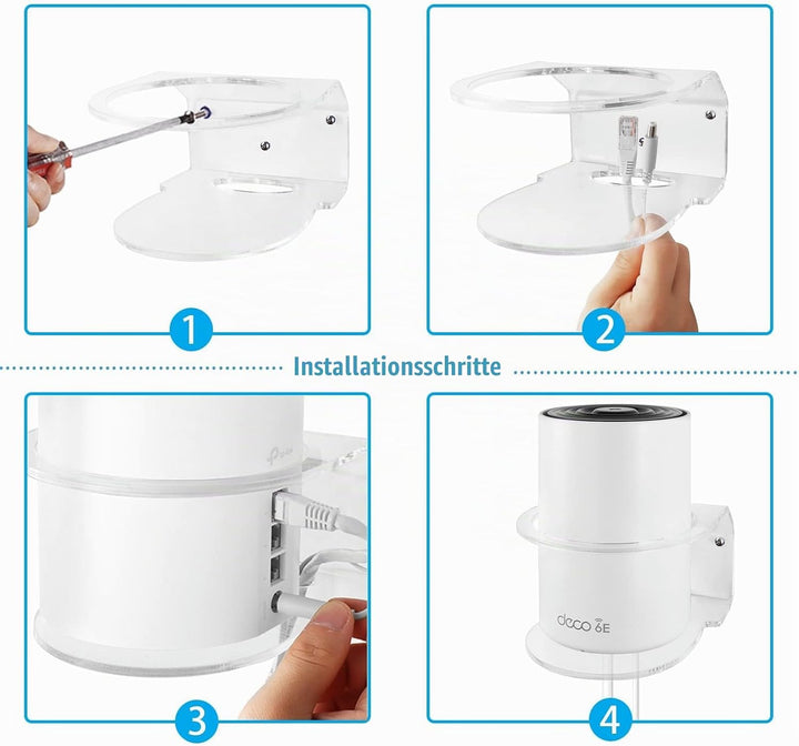 BECEMURU Wandhalterung Halter Stabilität Acryl Schutzhülle Router Schutz Kompatibel mit Deco X20/X25