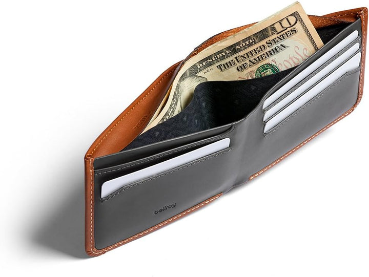 Bellroy Hide & Seek – dünne, klassische Lederbörse, optionaler RFID-Schutz (max. 12 Karten plus Sche