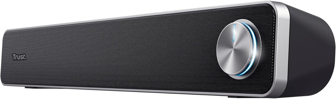 Trust Arys Soundbar, PC Lautsprecher, USB Betrieb, 12 W Spitzenleistung, 3,5 mm AUX Anschluss, Compu