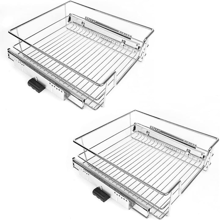 2 x Teleskopschublade Teleskop Schublade 41cm für die Küchenunterschränke, 2 Einbauschublade mit Sch