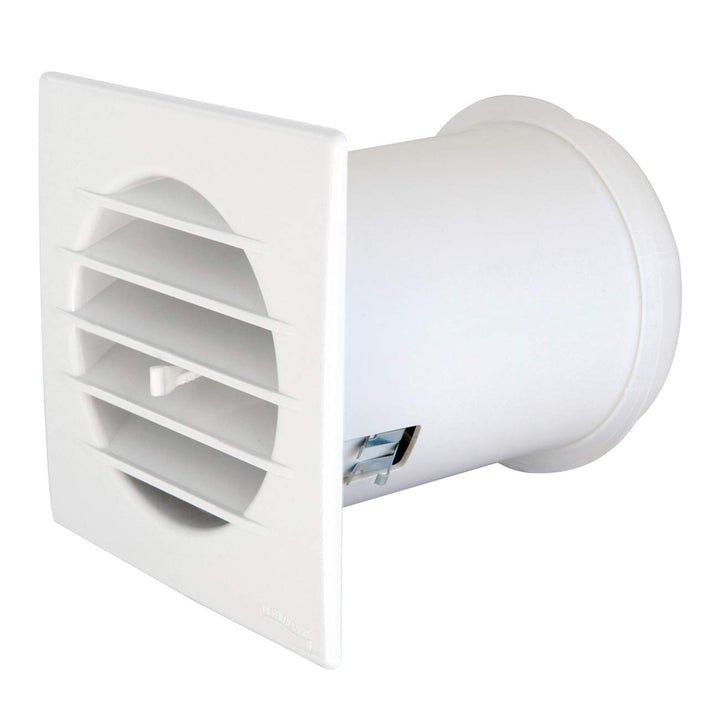 La Ventilazione ACQ10CB-Y Lüftungsgitter, Bianco, 126x126 mm Bianco 126x126 mm Mit Thermostatventil,