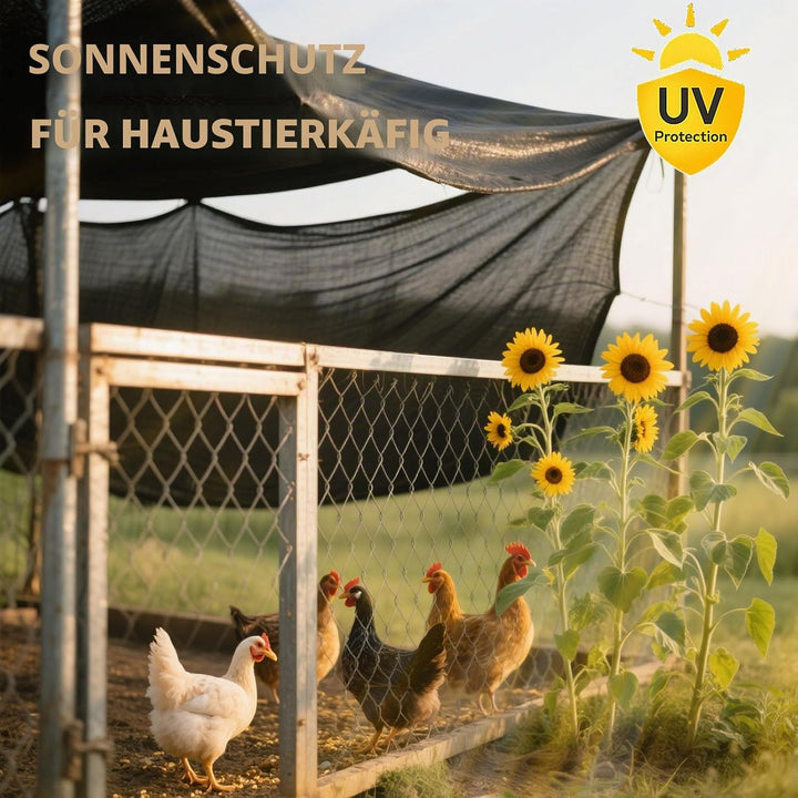 Oncpcare 2x2M Kaninchenstall-Abdeckung für draussen, UV 90% Sonnenschutz-Bekleidung für Geflügelstal