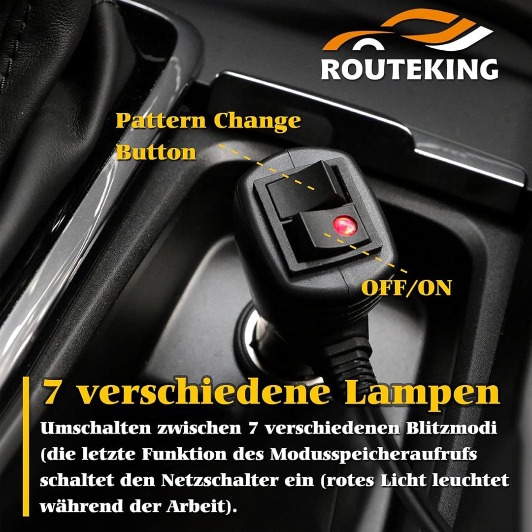 26,5" 54 LED Stroboskop-Lichtleiste, doppelseitig blinkend, hohe Intensität, Kfz-Warnung, Notfall, S