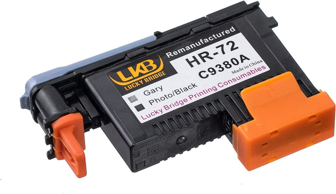 Lucky Bridge HP72 wiederaufbereiteter Druckkopf, 3 Stück (G/PK MK/Y M/C) C9380A C9383A C9384A kompat
