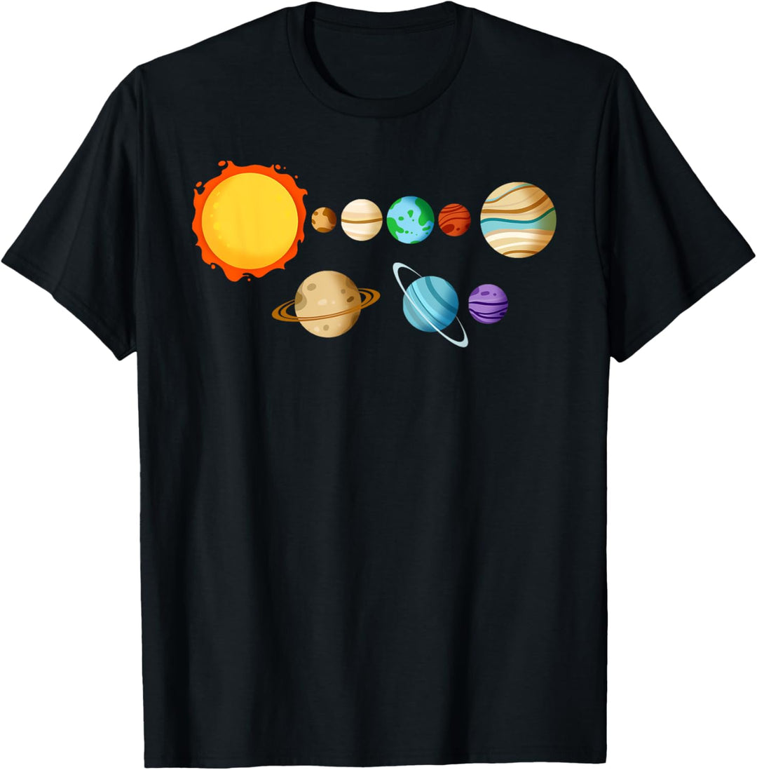 Physik Sonnensystem Sonne und Planeten T-Shirt