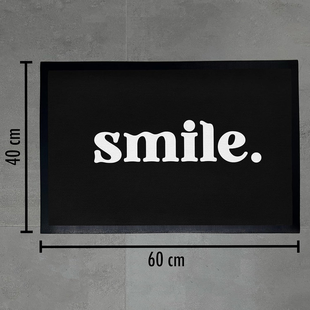 Trendation - Smile Fussmatte Aussen und Innenbereich 60x40 cm