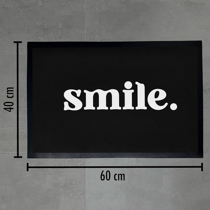 Trendation - Smile Fussmatte Aussen und Innenbereich 60x40 cm