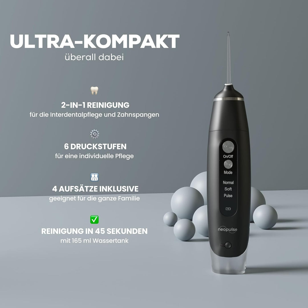 NEOPULSE® - Zahnspray My First – Munddusche 2 in 1 – entfernt Plaque und reinigt kieferorthopädische