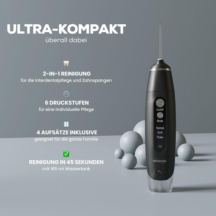 NEOPULSE® - Zahnspray My First – Munddusche 2 in 1 – entfernt Plaque und reinigt kieferorthopädische