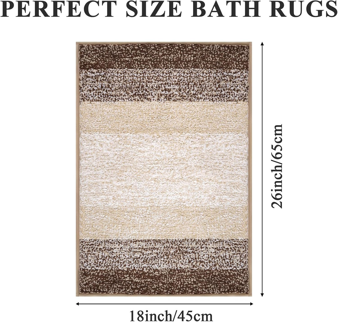 Badteppich Badematte rutschfeste 45 x 65 cm, Weiche Waschbar Badezimmerteppich Extra Flauschig Badvo