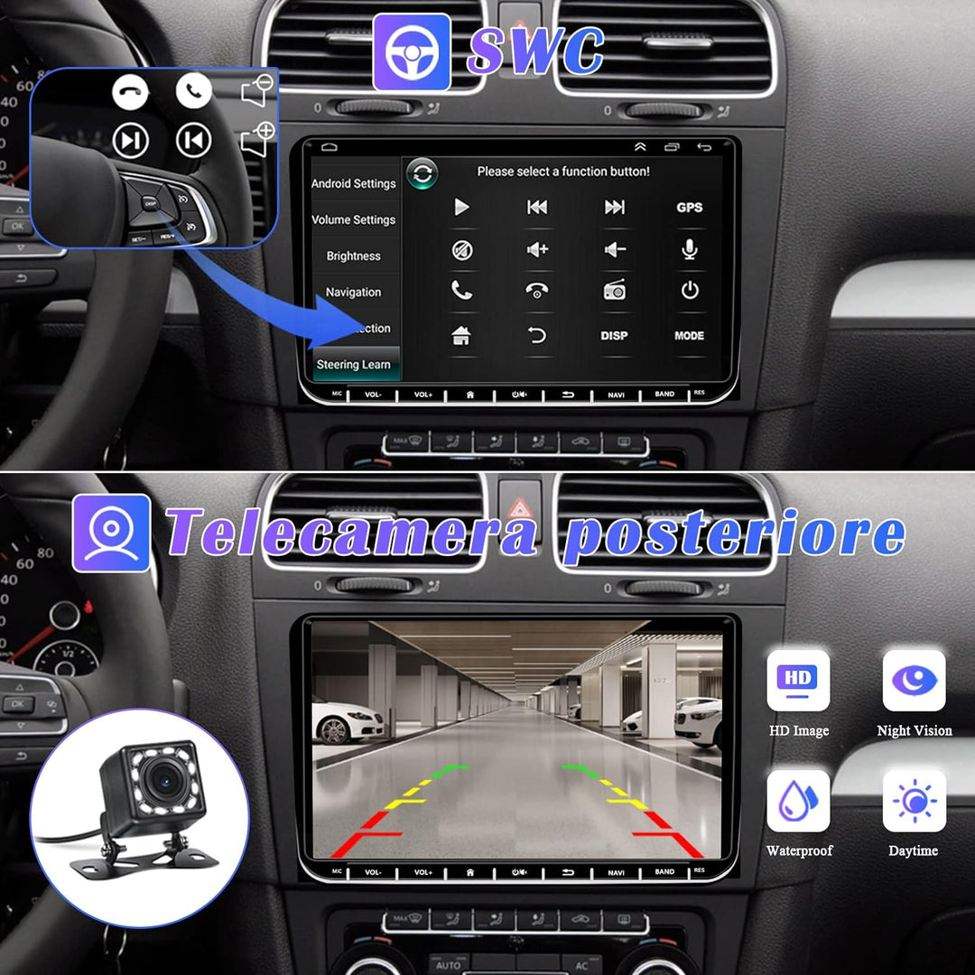 Android 10 Autoradio Wireless Carplay mit Navi Für VW Passat B6 B7 Golf 5 6 Jetta T5 POLO Touran Cad