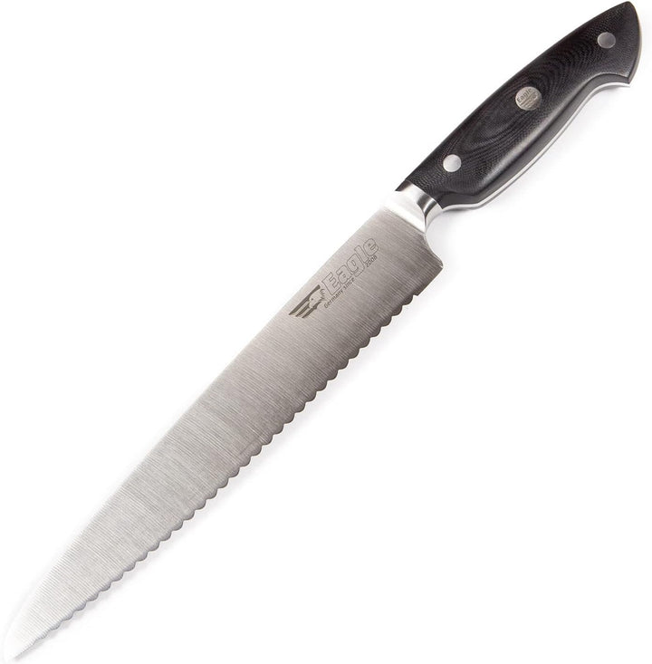 Eagle U-Grip - Brotmesser 23 cm - Deutscher Messerstahl 1.4116 / Heftschalen: G10 schwarz, Deutscher