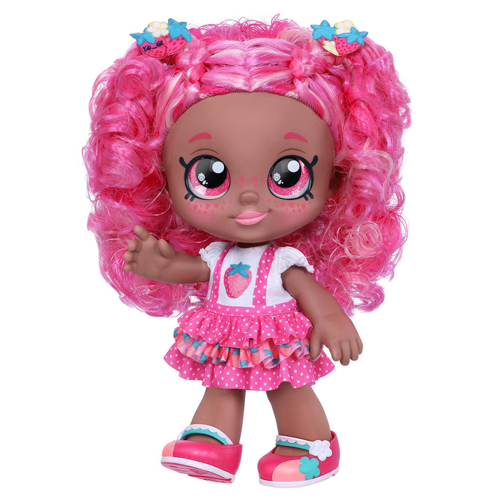 Kindi Kids Berri D'Lish Strawberry Blossom Scented Big Sister Official 10 Inch Toddler Doll with Bob