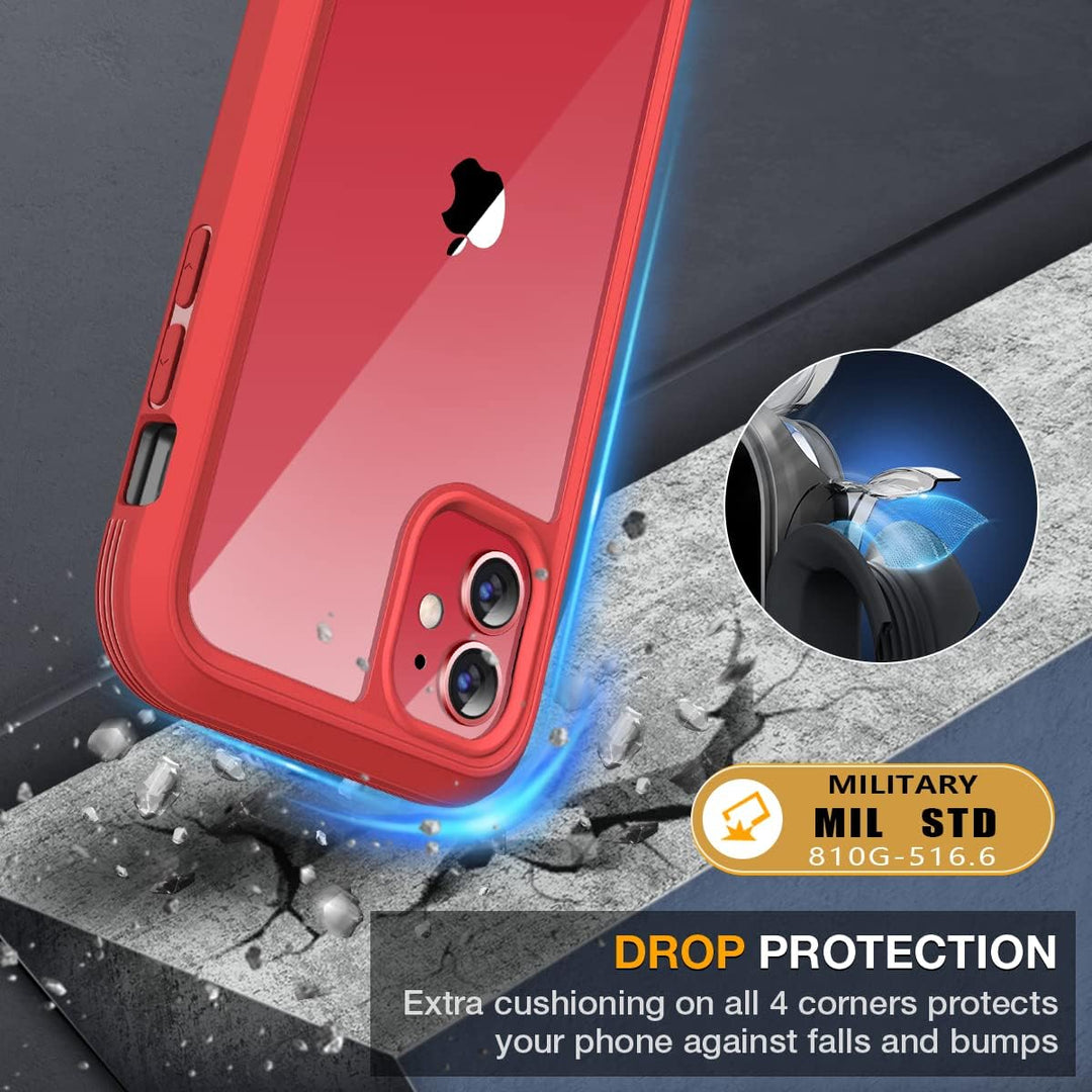 Miracase Glas Serie für iPhone 11 Hülle, [360 Militärschutz & vollständiger Kameraschutz], stossfest