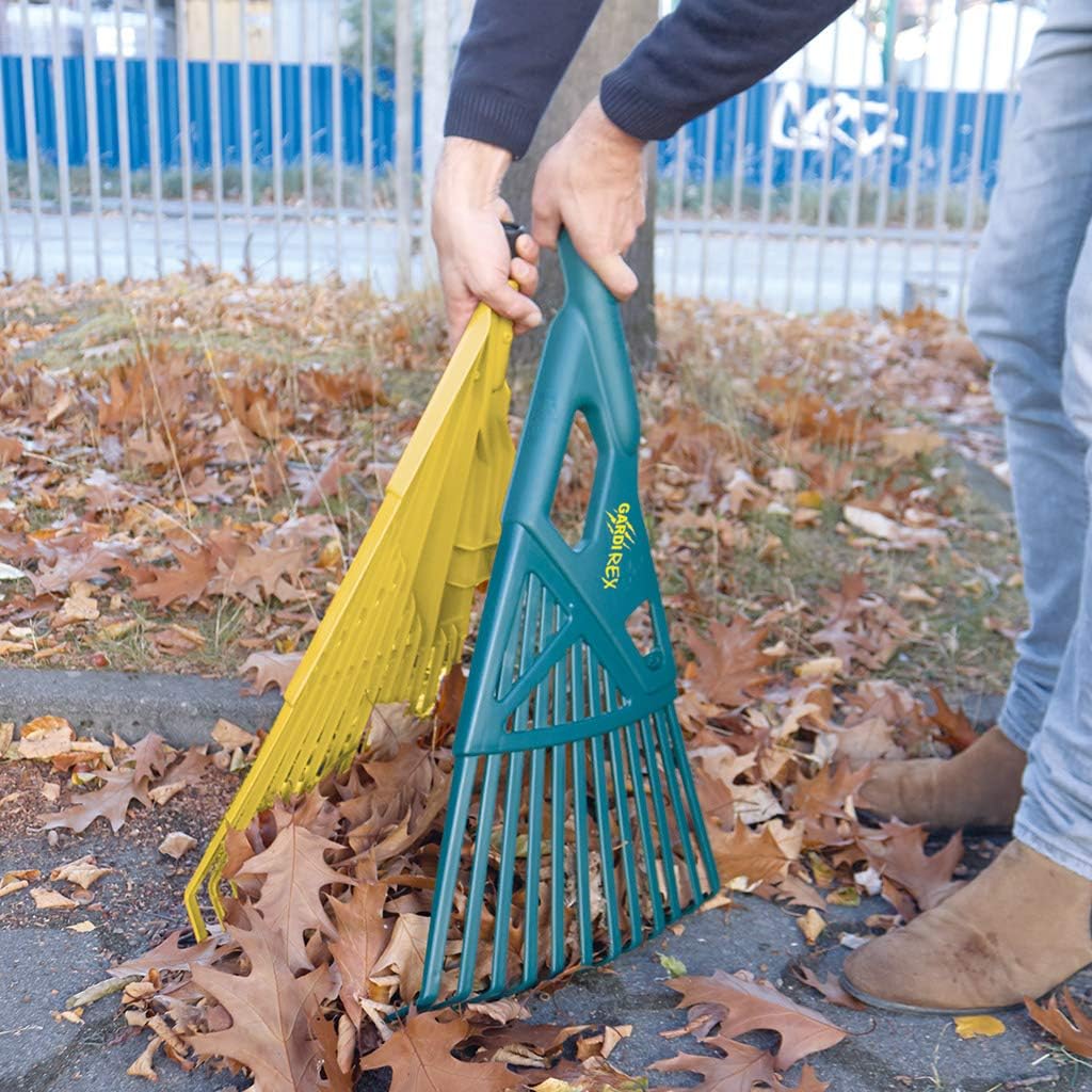 Gardi Rex Laubsauger mit Teleskopstiel - Harke - Laubsammler - Rechen Garten - Krallenbesen - Laubbe