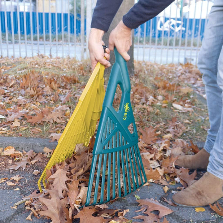 Gardi Rex Laubsauger mit Teleskopstiel - Harke - Laubsammler - Rechen Garten - Krallenbesen - Laubbe