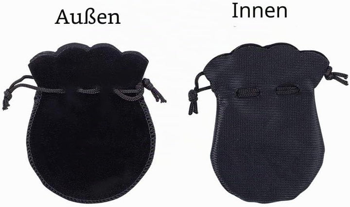 nbeads 200 Stück Samtbeutel Kleine schwarz Schmuck Kordelzug Taschen Geschenk Verpackung Beutel für