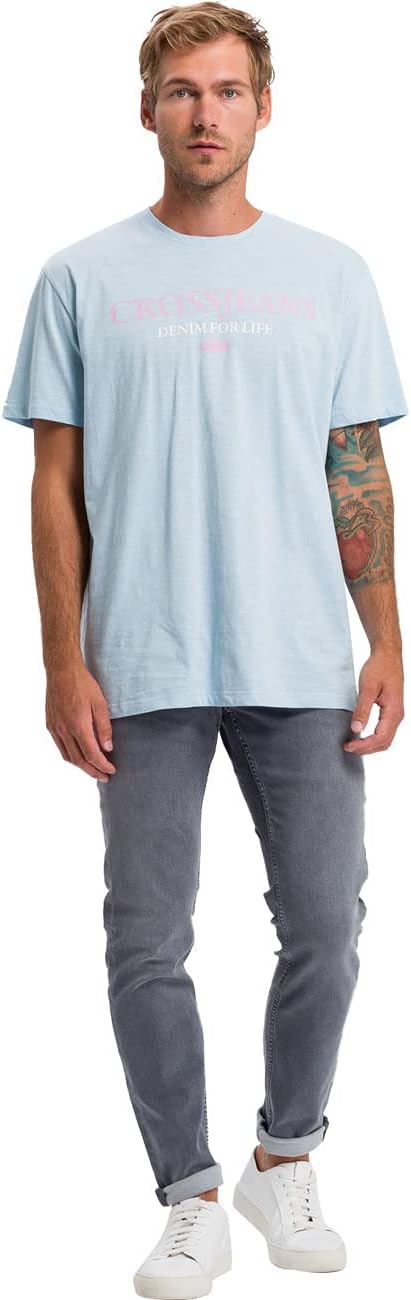 Cross Jeans Herren Jimi - Slim Tapered Fit Grau Light Grey W 28-W38 Grösse:34W Farbvariante:Light 0