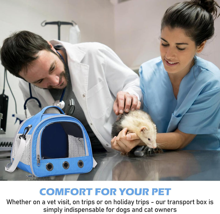 Transportbox für Kleine Haustiere, Kleintier Haustier-Tragetasche, Tragetasche für Katzen und Hunde,