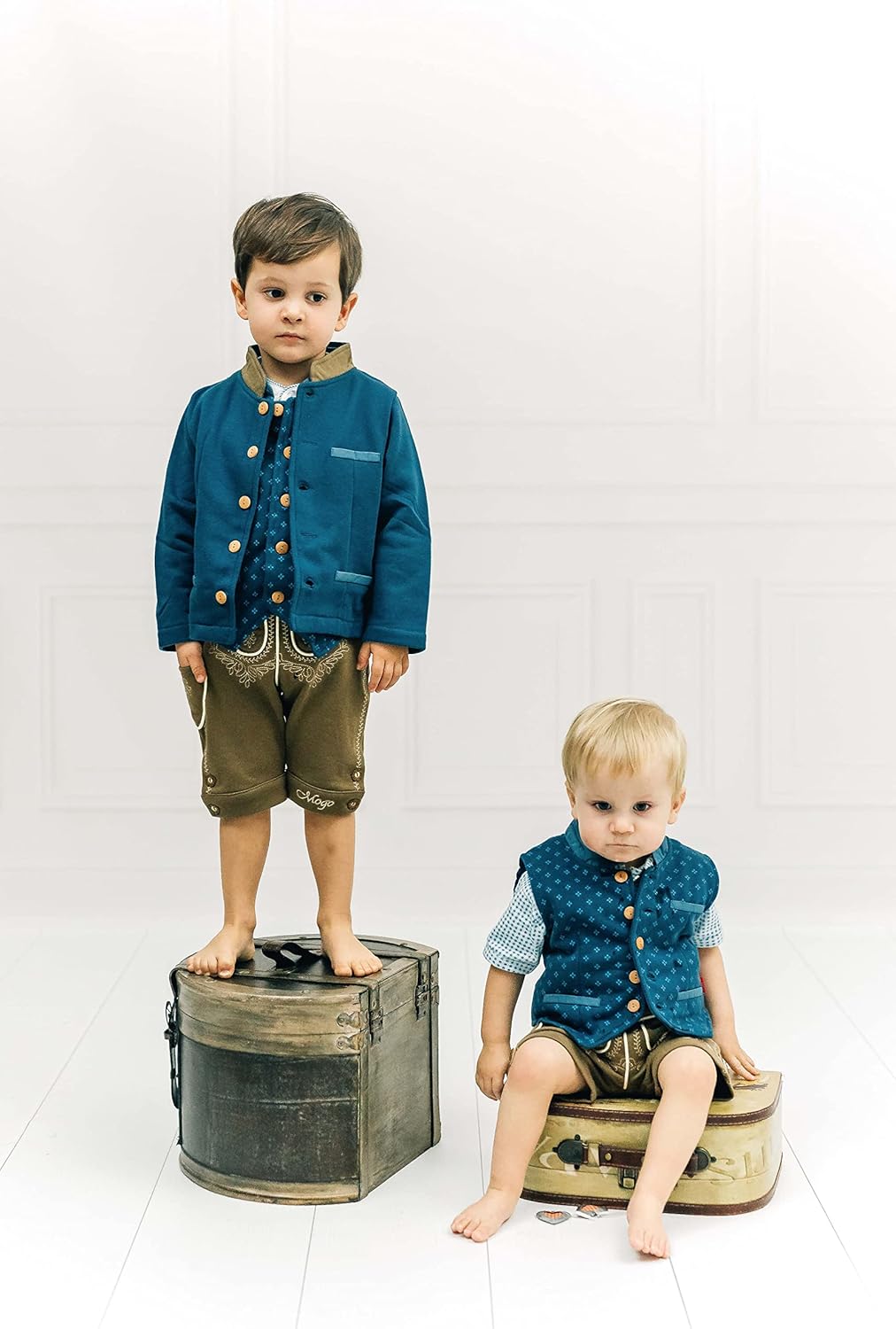 Mogo.cc, Weste oder Jacke Amedeo 50-56 Blau-braun, 50-56 Blau-braun