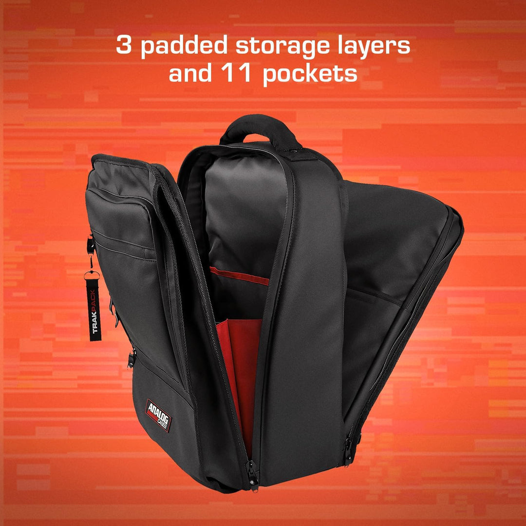 Analog Cases TRAKPACK Backpack, Geräterucksack (robuster Transportrucksack, für Produzenten und DJs,
