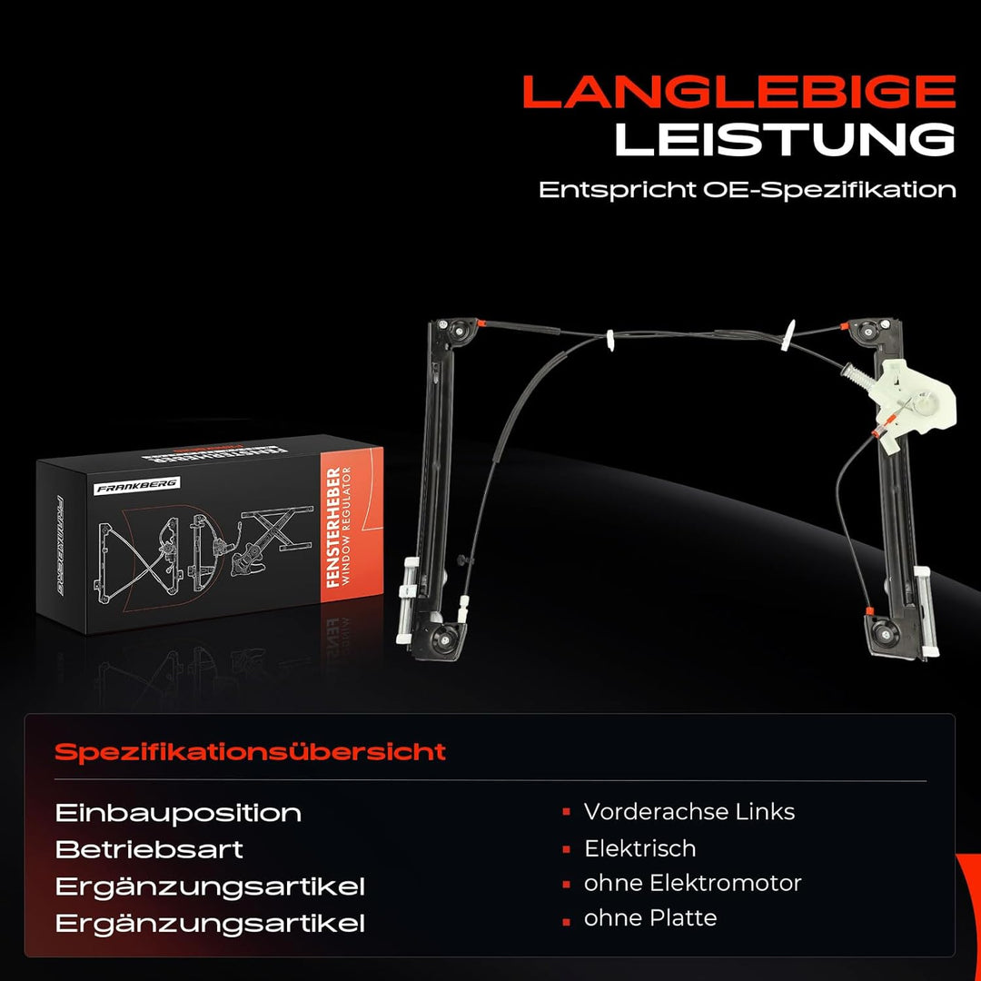 Frankberg Fensterheber Vorne Links Kompatibel mit M-i-n-i R50 R52 R53 Coo-per One Works Schrägheck C